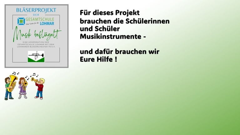 Instrumente für das Projekt &amp;quot;Musik beflügelt&amp;quot;